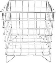 Jubepk Desktop Metal Basket, Anti Moisture Coffee Pod Basket Holder, Stainless Steel, Sticky Notes Organizer, Ventilated Storage Box for Files and Supplies