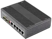 StarTech Industrial 5-Port Gigabit Ethernet Switch w/4 PoE RJ45 +2 SFP Slots