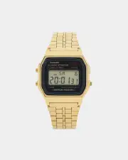 [CASIO] Casio A159wgea-1df Watch Gold/ Black - Size ONE ONE Gold/Black
