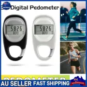 3D Digital Pedometer Running Walking Portable Step Counter With Carabiner Clips✨