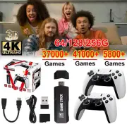 58000+ Retro Gaming Console 4K HDMI TV Video Game Stick w/ 2 Wireless Controller