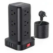 15FT USB C Power Strip Surge Protector Tower, Mini Power Strip Tower Travel 1...