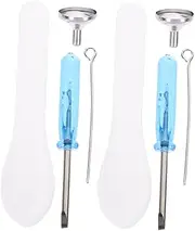 Sosoport 2 Sets Cremation Funnel Kit with Tiny Spoon Screwdriver Mini Funnel Set for Filling Ashes in Urn Necklaces Small Bottles Pill Keepsake Ash Fill Tools