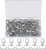 -50 Pcs Keychain Clips, Swivel Clasps Lanyard Snap Hooks, Keychain Hook, Key Cha