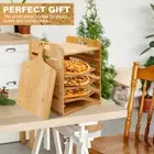 Wood Pizza Peel Rack Real Wood Pizza Paddle Stand for Kitchen Oven Baking Serve