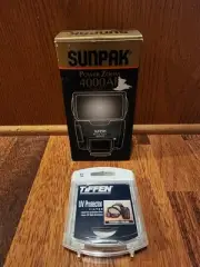 Sunpak Power Zoom 4000AF Flash Nikon Cameras Brand New In Box With Uv Protector