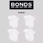 Bonds Baby Wonderbodies Short Sleeve Bodysuit Ultimate Comfort 8 Pack BY4TA