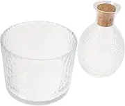 1 Set Stylish Transparent Glass Sake Decanter with Stopper Sake Wine Accessories for Home Restaurant Bar and Hotel Use Smooth Pouring for Enhanced Flavor
