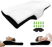 [Intellihome] Cervical Neck Pillow for Pain Relief, Ergonomic Bed Pillows for Neck Support, Contour Memory Foam Pillow, Orthopedic Pillow for Side, Anti Snore, Back & Stomach Sleepers with Removable Pillowcase