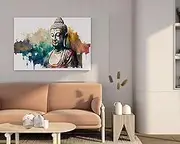 Done With Love Store Buddha Paintings For Wall Decoration With Frame Canvas Painting For Living Room bedroom Home Office & Hotels (34 inch x 22 inch CH-BD-LDP4)
