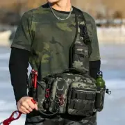 Fishing Tackle Backpack Lure Box Gear Storage Bag Fanny Pack for Men Fly Fishing