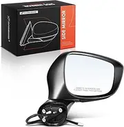 A-Premium Passenger Side Power Door Mirror Compatible with Mazda CX-5 2015-2016 - Heated Manual Folding w/Turn Signal Black Outside Rear View Mirror