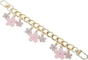 [Baluue] Handbag Handle Extension Chain Decorative Purse Chain Flower Charm Alloy Bag Strap