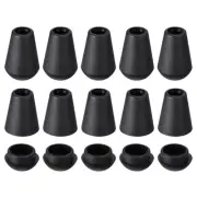 20 x Plastic Cord Lock Bell End Stopper Cord End Lock Rope Fastener Black