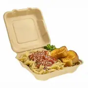 Fabri-Kal Fiber Compostable Container, 9" x 9" x 3" | 200/Case