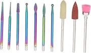 Ipetboom 10Pcs Nail Drill Bit Durable Pedicure Drill Bit Tool for Quick Nail Polishing and Manicure Compatible with Various Grinding Machines