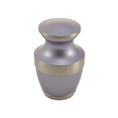 Keepsake Brass Blue Funeral Cremation Urn for Ashes, 5 Cubic Inches