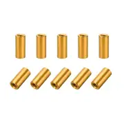 10 Pcs M3x12mm Round Aluminum Standoff Column Spacer Female Golden Tone for DIY