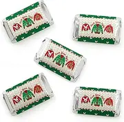 Big Dot of Happiness Ugly Sweater - Mini Candy Bar Wrapper Stickers - Holiday and Christmas Party Small Favors - 40 Count