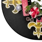 New Orleans Christmas Tree Skirts Black