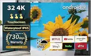 [elecsung] 32inch Android11.0 Bathroom Mirror LED Smart TV with Full Touchscreen Waterproof 4K WiFi Bluetooth Frameless for AU