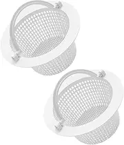 Abaodam 2Pcs Pool Skimmer Basket with Handle Clogging Filter Accessory for Above Ground Pools Durable Easy to Install Pool Cleaning Fits Pool Types