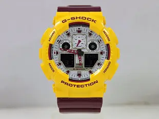 【紐約范特西】現貨 CASIO G-SHOCK 夏日亮彩 紫紅 黃 撞色 GA-100CS-9A 街頭潮流 手錶