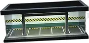 1/64 Parking Lot Scene Display Case 1/64 Scale Car Garage Display Case Realistic Decorative Garage Scene Layout with Lights, A