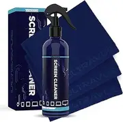 Ultravue TV Screen Cleaner Kit- All in One Screen Cleaner- Ideal for Computer Monior, LED, LCD, Ipad, Laptops, Smartphones, & Touchscreens- 16oz Bottle & 3 Microfiber Cleaning Cloths
