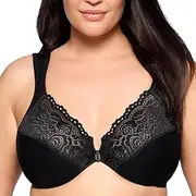 [Glamorise] Women's Plus Size Full Figure Wonderwire Front Close Bra #1245