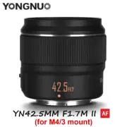 YONGNUO YN42.5mm F1.7M II Auto Focus Prime Lens for Panasonic Olympus M4/3 Mount