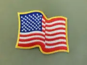 American Flag Embroidered Iron On Patch.