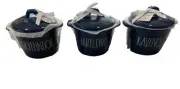 Rae Dunn Set of 3 Holiday Harry Potter Hogwarts Canister / Ramekin / Bakeware