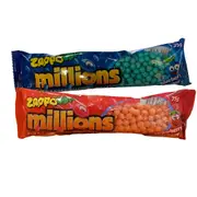 Zappo Millions Variety Strawberry Blueberry Flavour 75g - 6 Pack