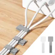 40 Piece Hook and Loop Cable Ties Kit, Self-Adhesive Sticky-Back Cord Organizers