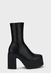 [Lamoda] You Wish Chunky Platform Ankle Boots - Black