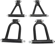 Front Suspension Shock Swing Arm Kit, Go Kart Front Suspension Swing Arm Kit, Swing Arm Assembly with 4 Swing Arm Suspension Parts for 4 Wheels Quad Bike Go Kart
