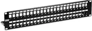 TRENDnet 48-Port Blank Keystone Shielded 2U HD Patch Panel, TC-KP48S, 2U 19” Metal Rackmount Housing, Network Management Panel, Recommended with TC-K06C6A Cat6A Keystone Jacks (Sold Separately)