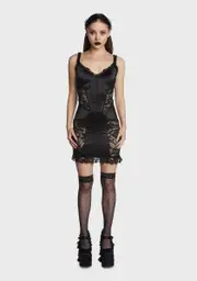 [Widow] Cordially Invited Satin Mini Dress