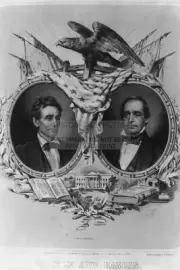 PRESIDENT ABRAHAM LINCOLN & HANNIBAL HAMLIN CAMPAIGN FLYER 4X6 PHOTO