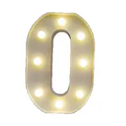 Catzon Decorative Led Light Up Number Letters White Plastic Marquee Number Lights Sign Party Wedding Decor Battery Operated (0)