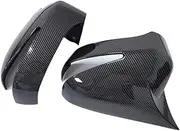 Compatible For 2005-2011 Honda Civic ABS BatmanStyle Side Rear View Mirror Cover Add On Caps Shell Trim Carbon Fiber