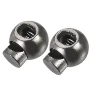 Plastic Cord Locks (0.26" x 0.2") 25pcs, Single Hole Spring Slider Toggles Black
