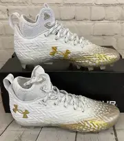 Under Armour 3026343-100 W Spotlight Clone MC Softball Cleats White Gold US 8.5
