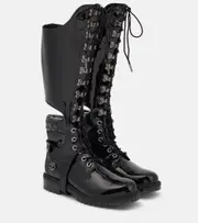 [Jimmy Choo] Jimmy Choo x Timberland convertible patent leather boots AU 6 black