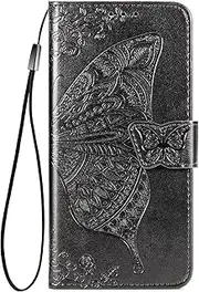 [YBROY] Case for Motorola Edge 30 Ultra, Magnetic Flip Leather Premium Wallet Phone Case, with Card Slot and Folding Stand, Case Cover for Motorola Edge 30 Ultra.(Black)