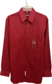 Geoffrey Beene Men's Red Dress Shirt Size 15 Retail $55