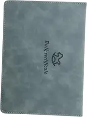 Angoily Birth Certificate Sleeve Leather Certificate Protector for Newborns Convenient Storage for Documents Versatile Holder for Photos and Reports Design