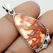 Natural Rosetta Picture Jasper 925 Sterling Silver Pendant Jewelry P-1102