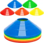 25 Pcs Pro Disc Cones - Training Cones Agility Soccer Cones with Carry Bag for T